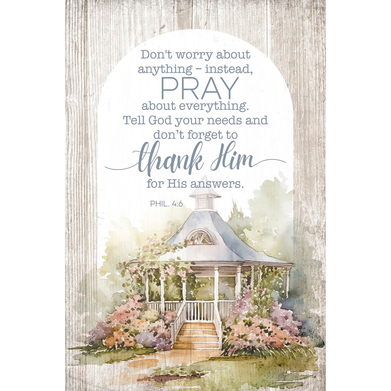 Don't Worry About Anything Wood Plaque with Easel and Hook Wall Tabletop Art - 4 inches x 6 inches